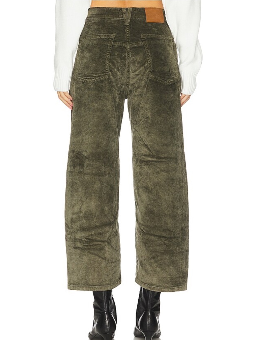 Free People We The Free Deep Trance Corduroy Boyfriend Pant 26 Keepsake Clover - Picture 3 of 16
